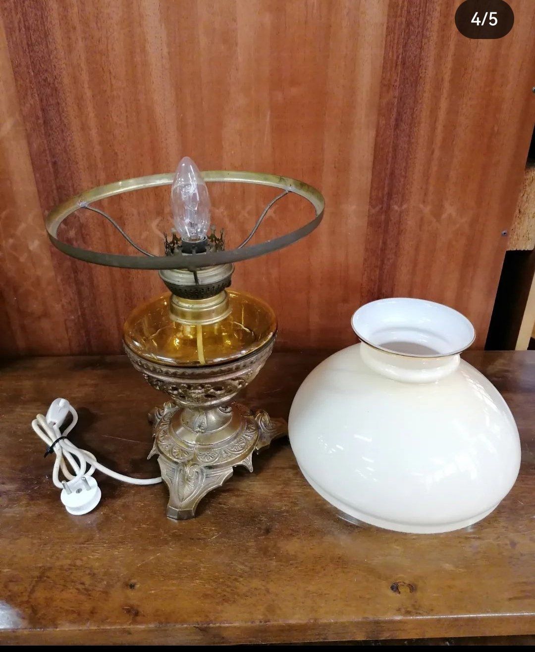 Lampade: Antike Lampe auf einem Bronzebein – Usato da Aegerten venduto da Jos_zem 3