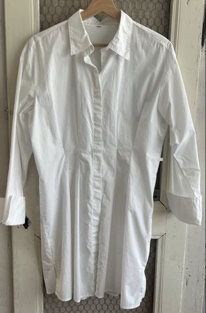 Chemisier long, blanc