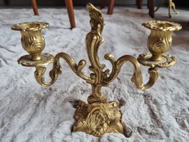 Chandelier vintage en laiton doré C63