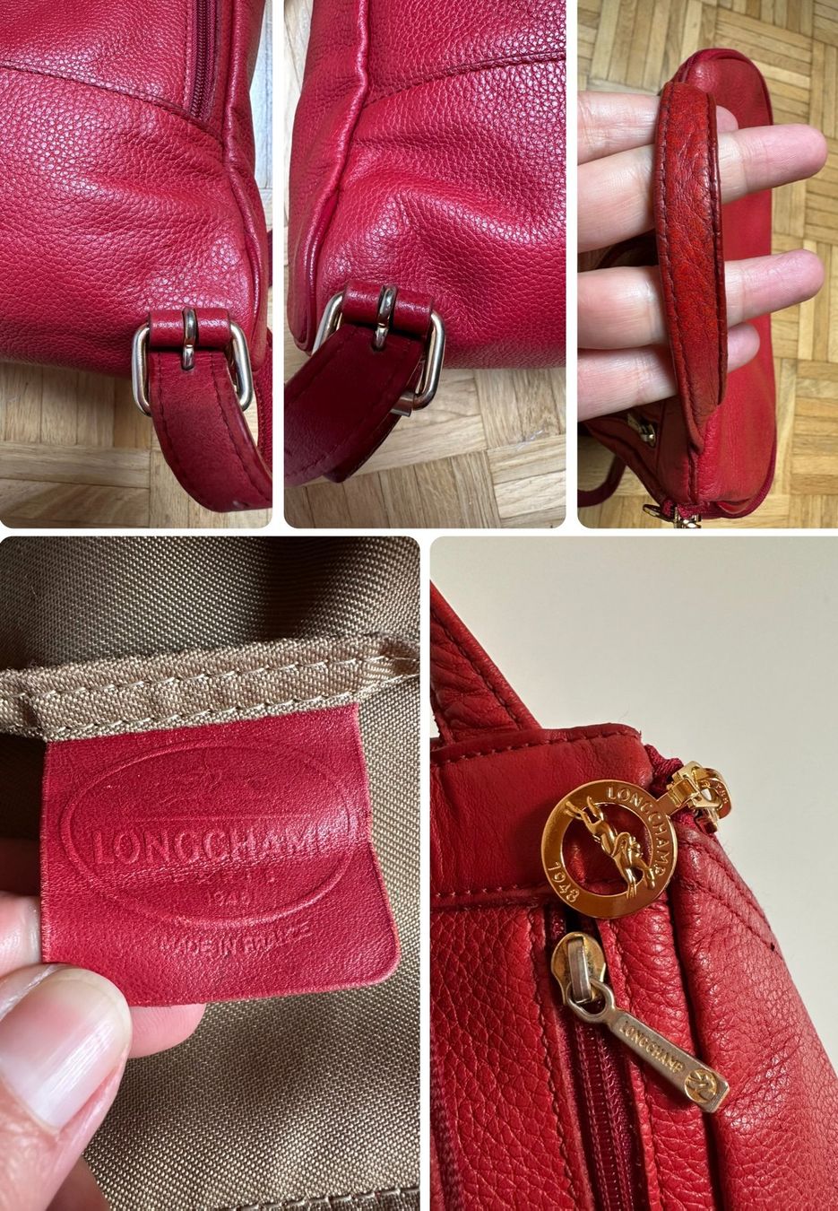 Longchamp Borse da donna: Longchamp sac à dos rouge – Usato da Bernex venduto da euma1976 4