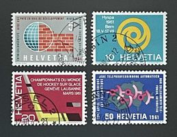 1961 Werbe- und Gedenkmarken ʘ 375, 376, 377, 378