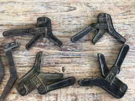 4 Klemmen G+F Industrial Upcycling z.B. als Bilderrahmen usw