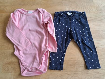 Body + Leggings Gr. 74, Smile + H&M