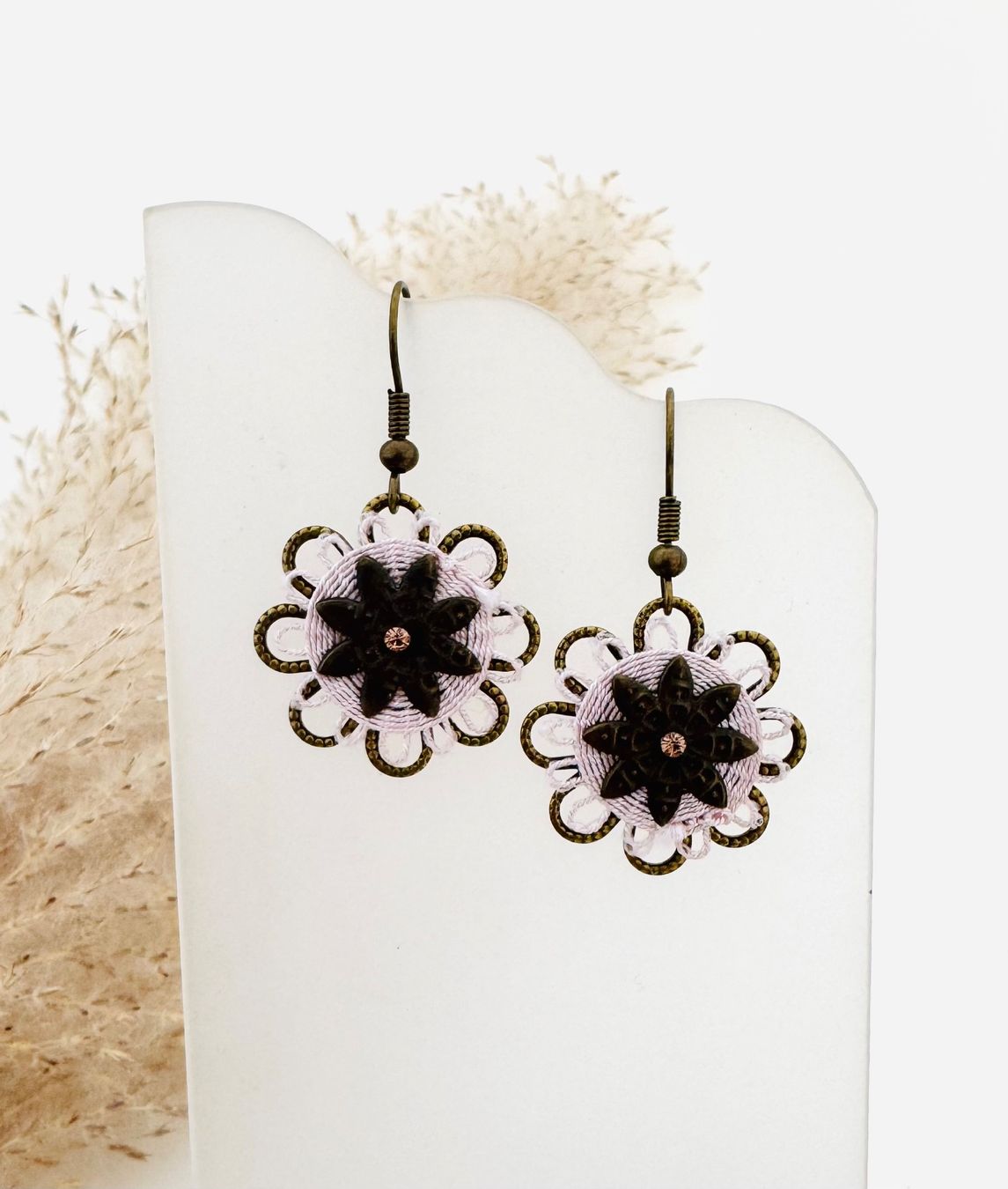 Ohrringe & -stecker: Bronze Spitzen Ohrhänger Messing Rosa - Ohrringe Neu – Neu (gemäss Beschreibung) aus Goldach von byBigo 1