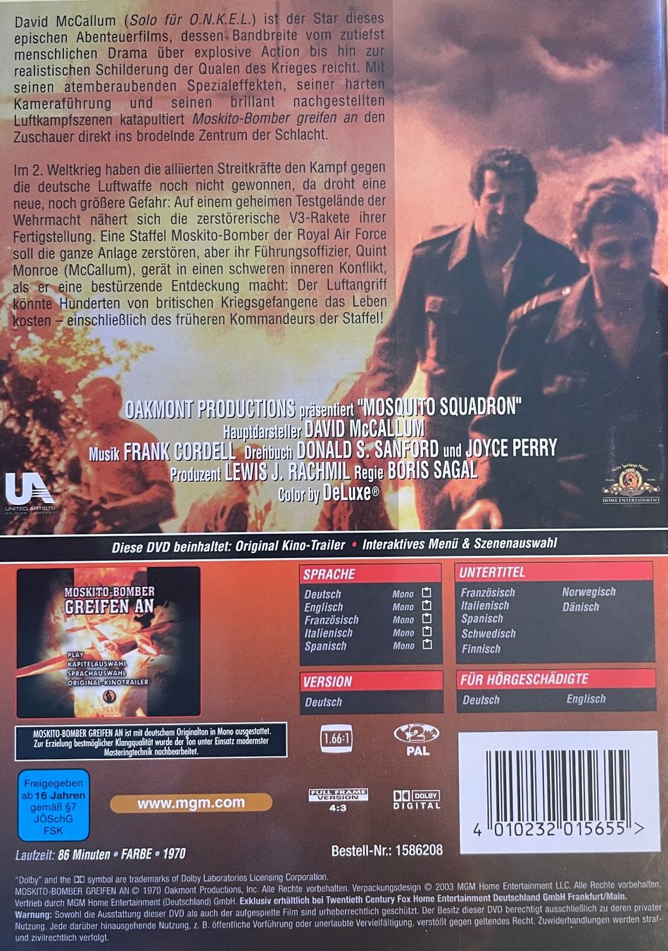 Tutti i DVDs: Moskito-Bomber greifen an – Usato da Brunnen venduto da Barfly5 1
