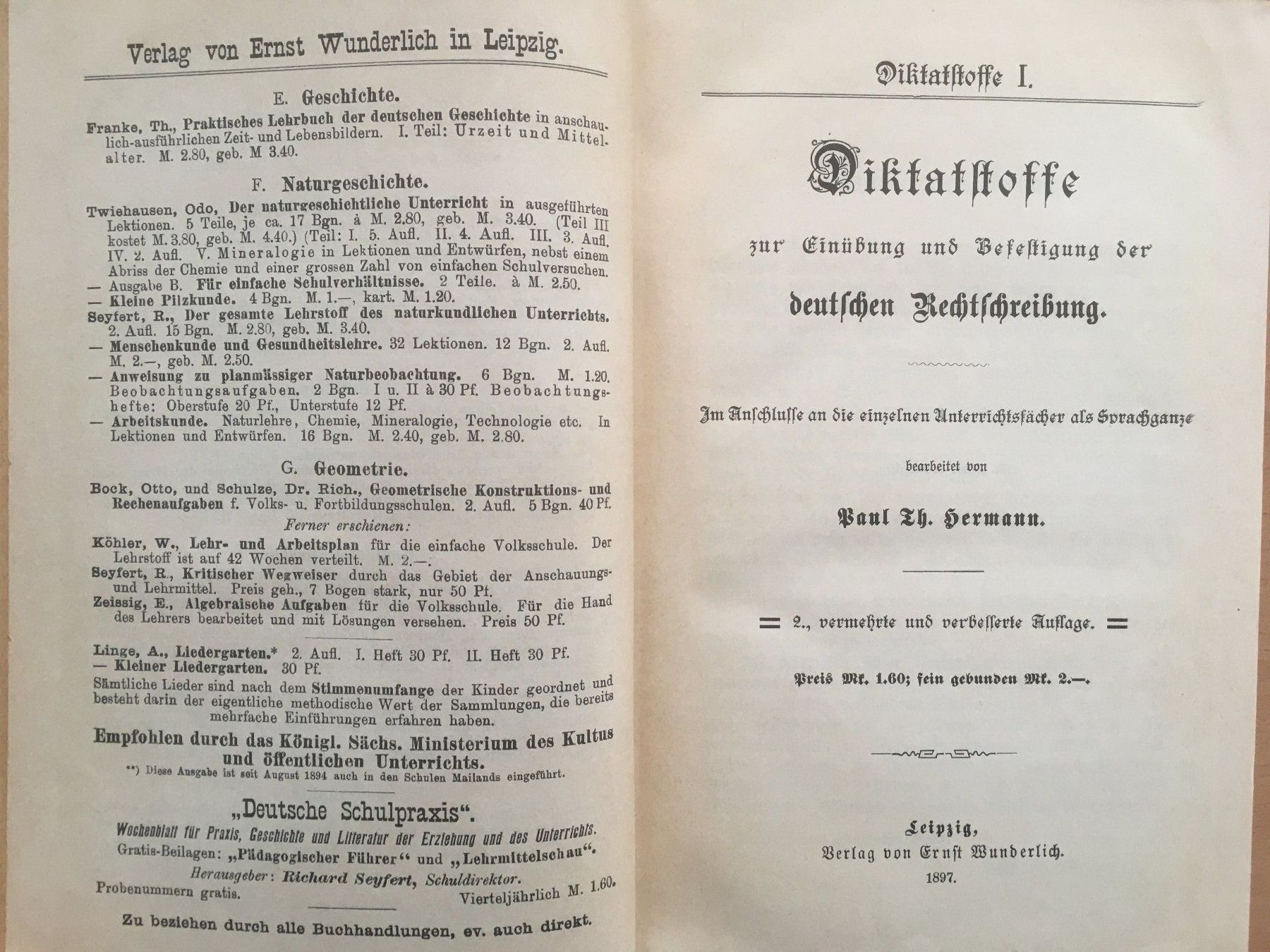 Bücher: Diktatstoffe - Paul Hermann (1897) – Gebraucht aus Grenchen von Kogi7 2