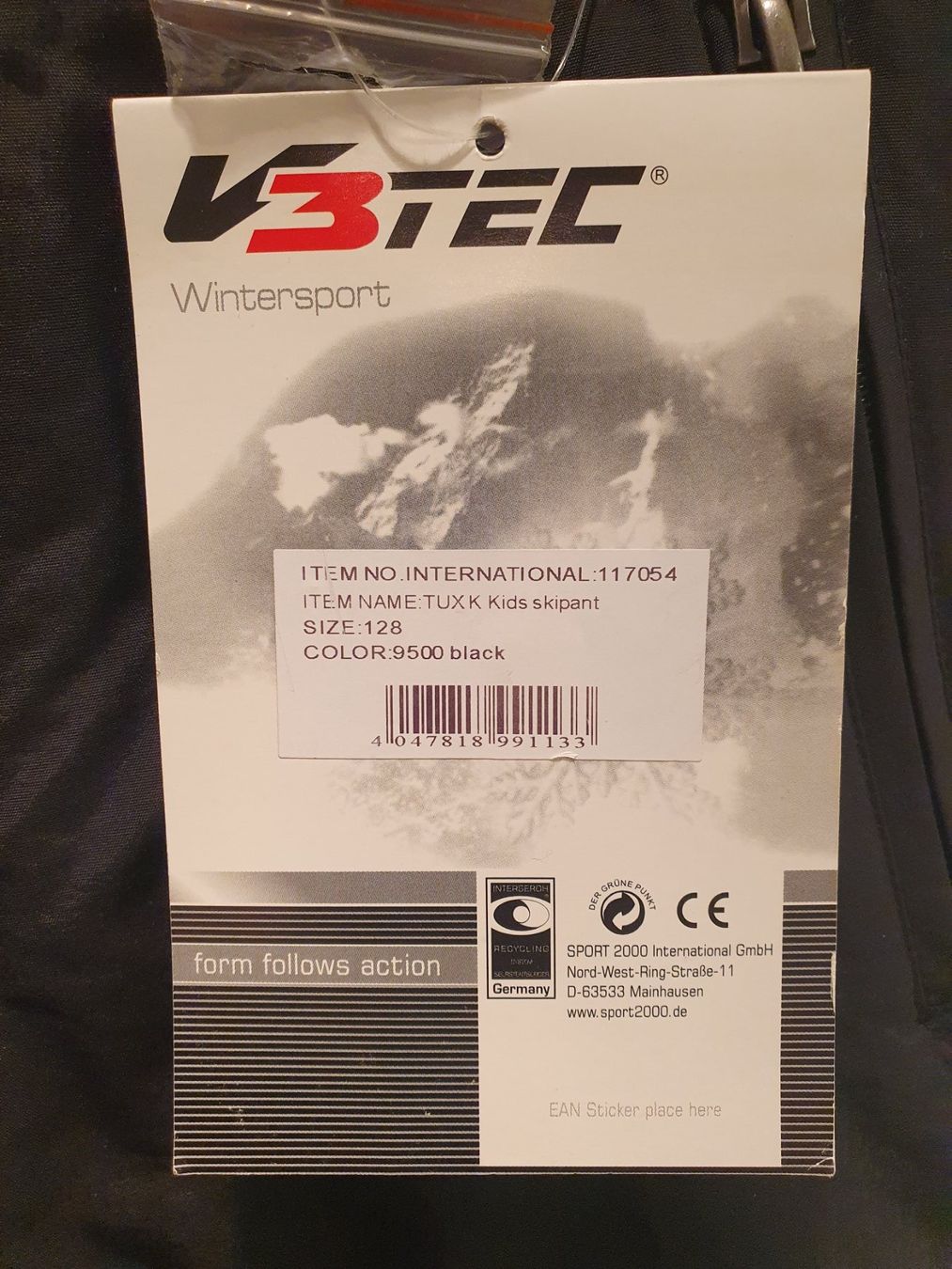 Pantaloni: Skihose Kinder V3Tec schwarz Gr. 128 – Nuovo e nell'imballaggio originale da Braunau venduto da Brand-Store 6