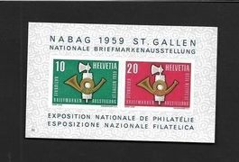 W38 Gedenkblock NABAG St. Gallen ** 9.3.1959