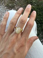 schöner Opal Ring vergoldet grössenverstellbar