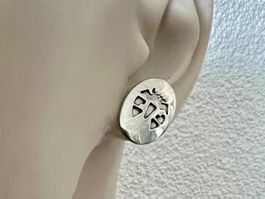 Grosse Silber 925 Ohrstecker grafisch modern handgefertigt