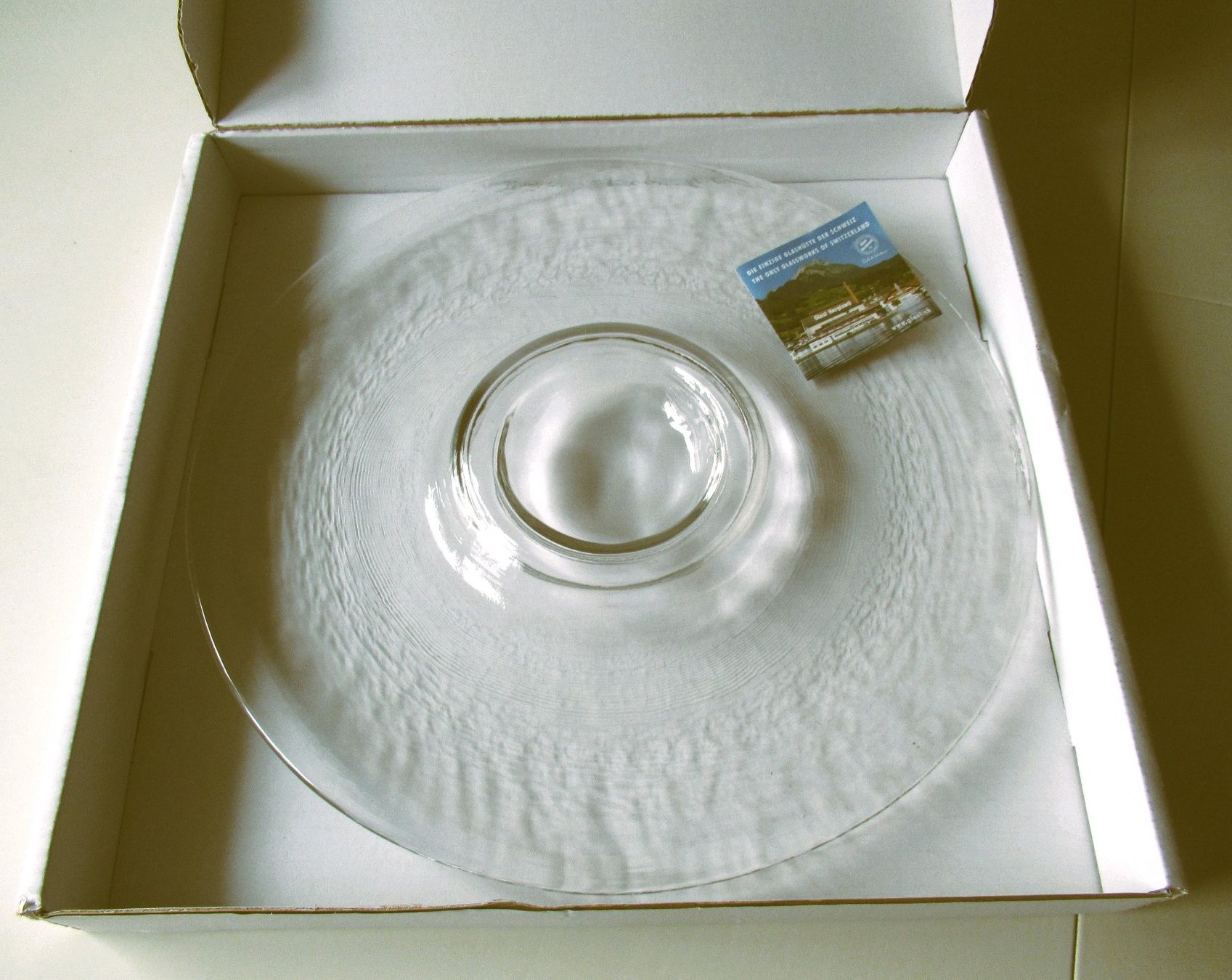 Glasi Hergiswil Servierplatten: GLASI HERGISWIL DIP TELLER  NEU – Neu und originalverpackt aus Ostermundigen von Finnflower