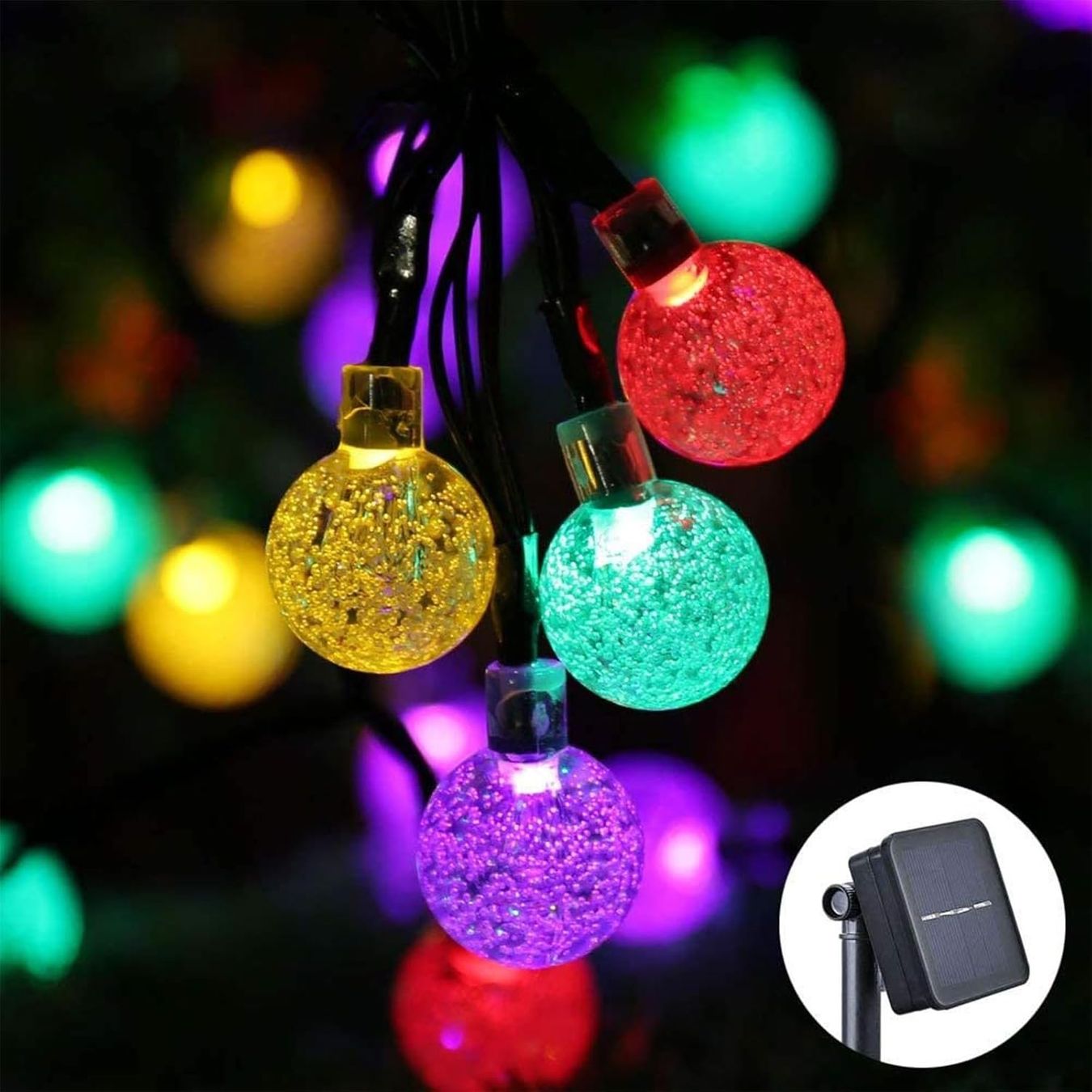 Lichterketten & Leisten: Solar Lichterkette Aussen 17m mit 100 LED bunt – Neu und originalverpackt aus Nuglar von SmartLiving24 2