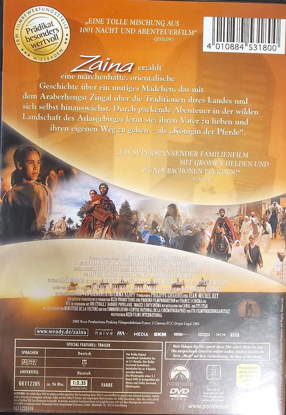 Tutti i DVDs: Zaina - Königin der Pferde – Usato da Wahlen b. Laufen venduto da Cg10 1