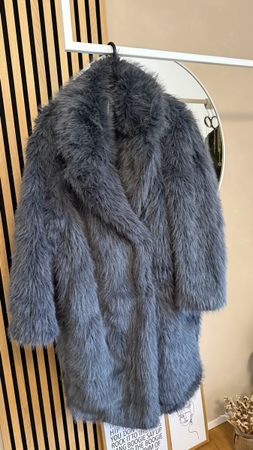 H&M Flauschmantel – Dunkelgrau – Grösse S