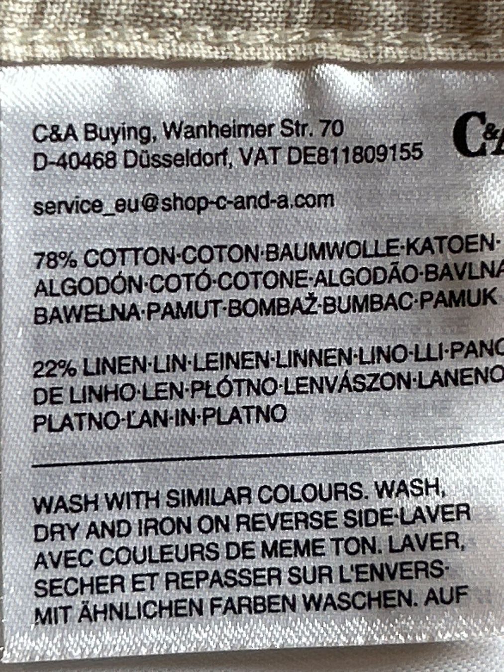 C&A Camicie: Herren Langarmhemd hellbeige von C&A mit Leinen Gr. S – Nuovo (secondo la descrizione) da Brunnen venduto da Nala2929 7