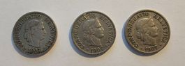 3 Pièces 10 CTS 1907