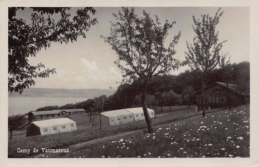 Ansichtskarten: Camp de Vaumarcus, circulée 1929 – Gebraucht aus Frauenfeld von POML