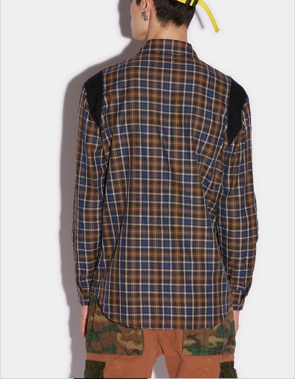 Dsquared2 Hemden: DSquared2 Men's Plaid Shoulder Insert Dan Shirt  Size 50 IT – Neu und originalverpackt aus Zürich von FashionSales 3