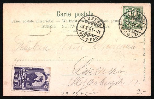 Cartoline postali: Relief-AK Beckenried, Panorama mit Kirch – Usato da Berlin venduto da bartko-reher 1