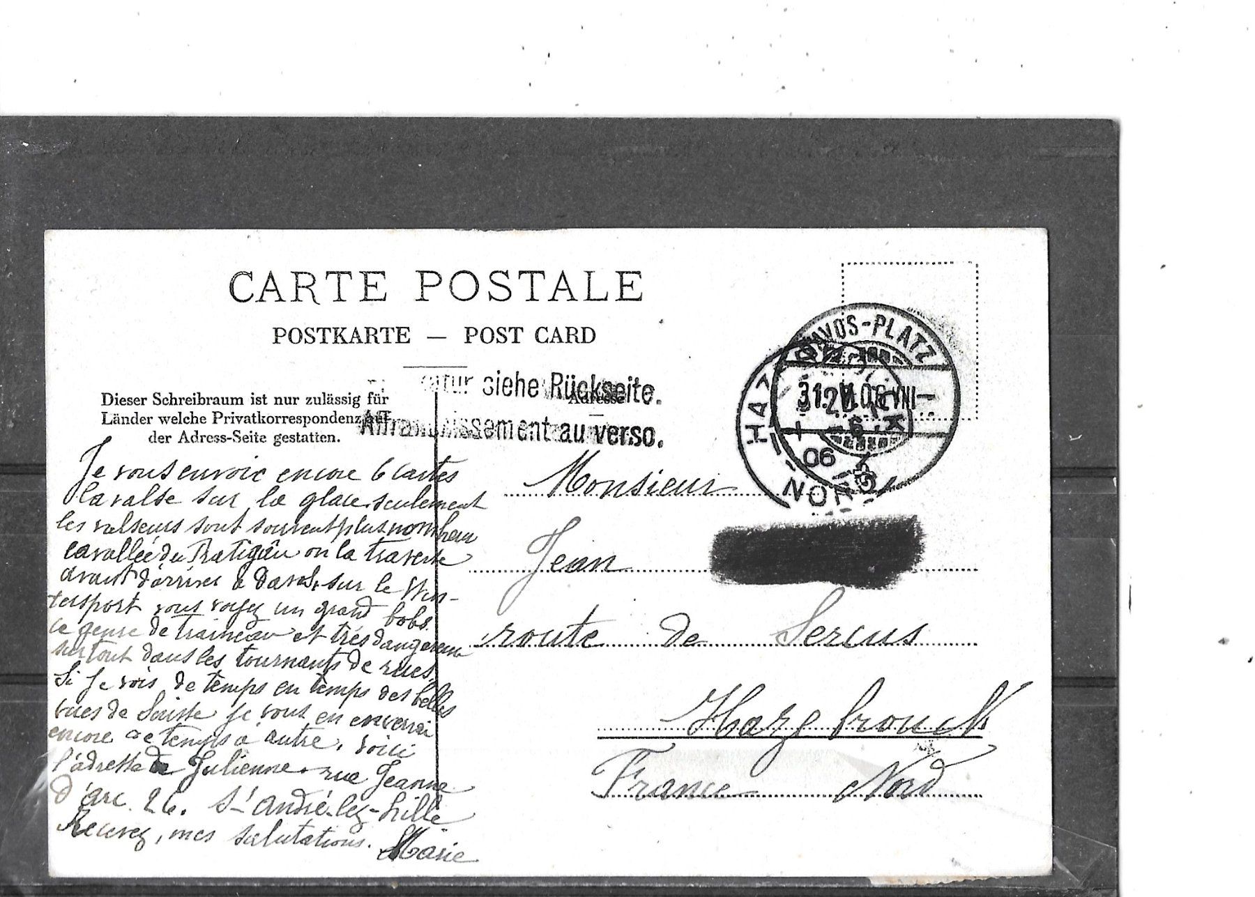 Cartoline postali: GR Davos Eisbahn 1906 Walzertänzer – Usato da Schocherswil venduto da Wilare 1