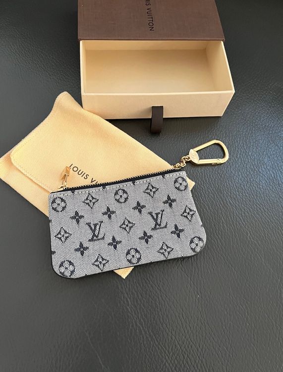 ♧❤️♤ Louis Vuitton Schlüsseletui Mini Lin Denim