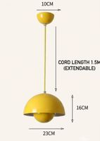 23 cm Lampe suspendue moderne style Nordique en métal