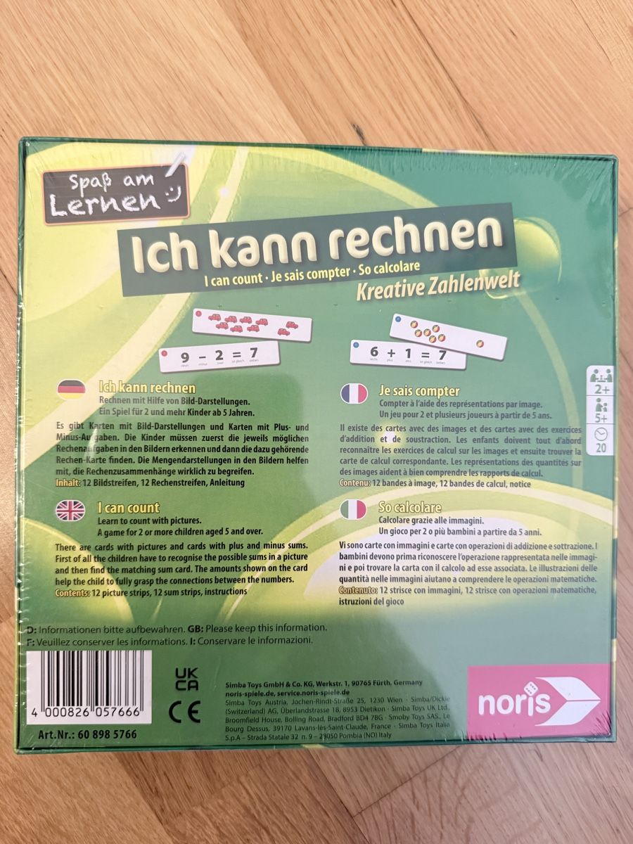Giochi: Ich kann rechnen – Nuovo e nell'imballaggio originale da Bubendorf venduto da 29Cari1994 2