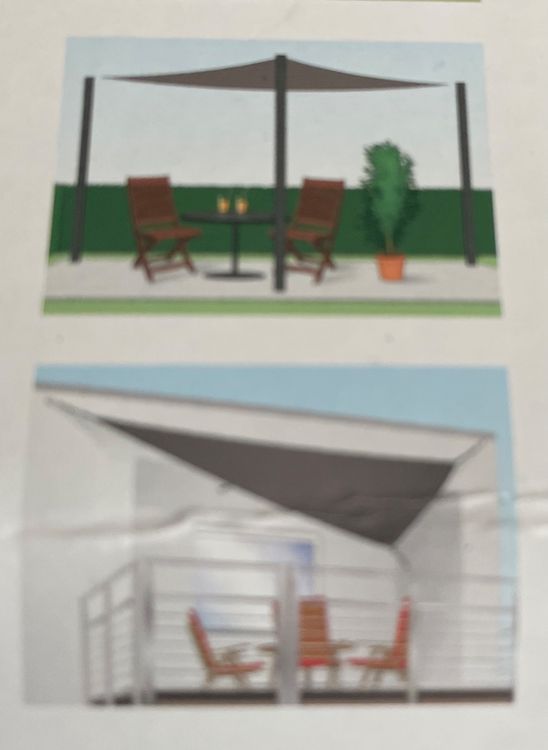 Windscreen4less Sonnensegel 3x3 M Beige - Mit UV-Schutz Für Terrasse, Garten & Pool