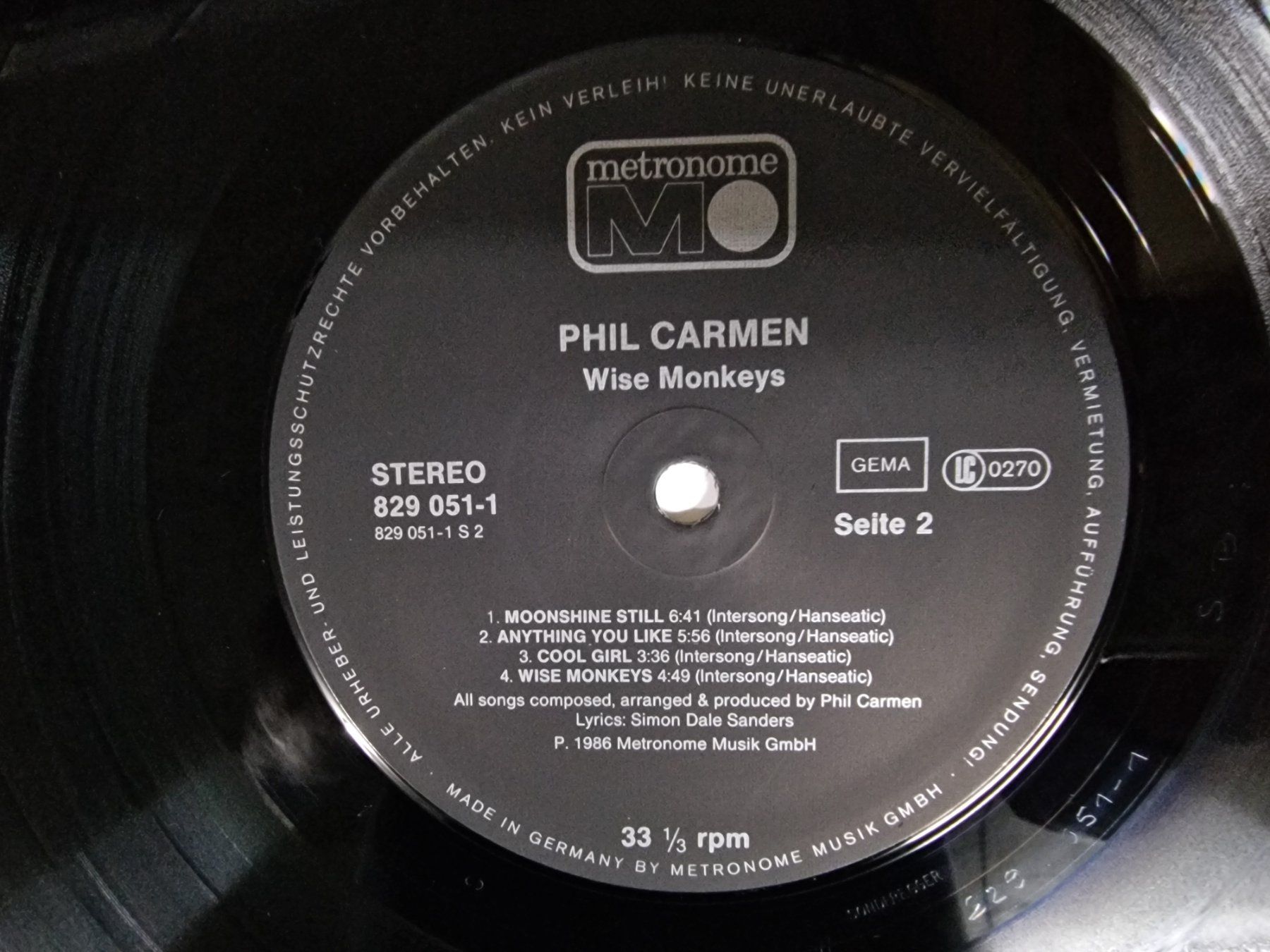 Dischi in vinile: Phil Carmen LP – Wise Monkeys – Usato da Root venduto da atelier22 2
