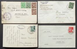 BESETZTES DEUTSCHLAND 1947–1949: 4 Poststücke