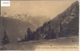 La Creusaz pres Salvan et la Chaine du Mont-Blanc