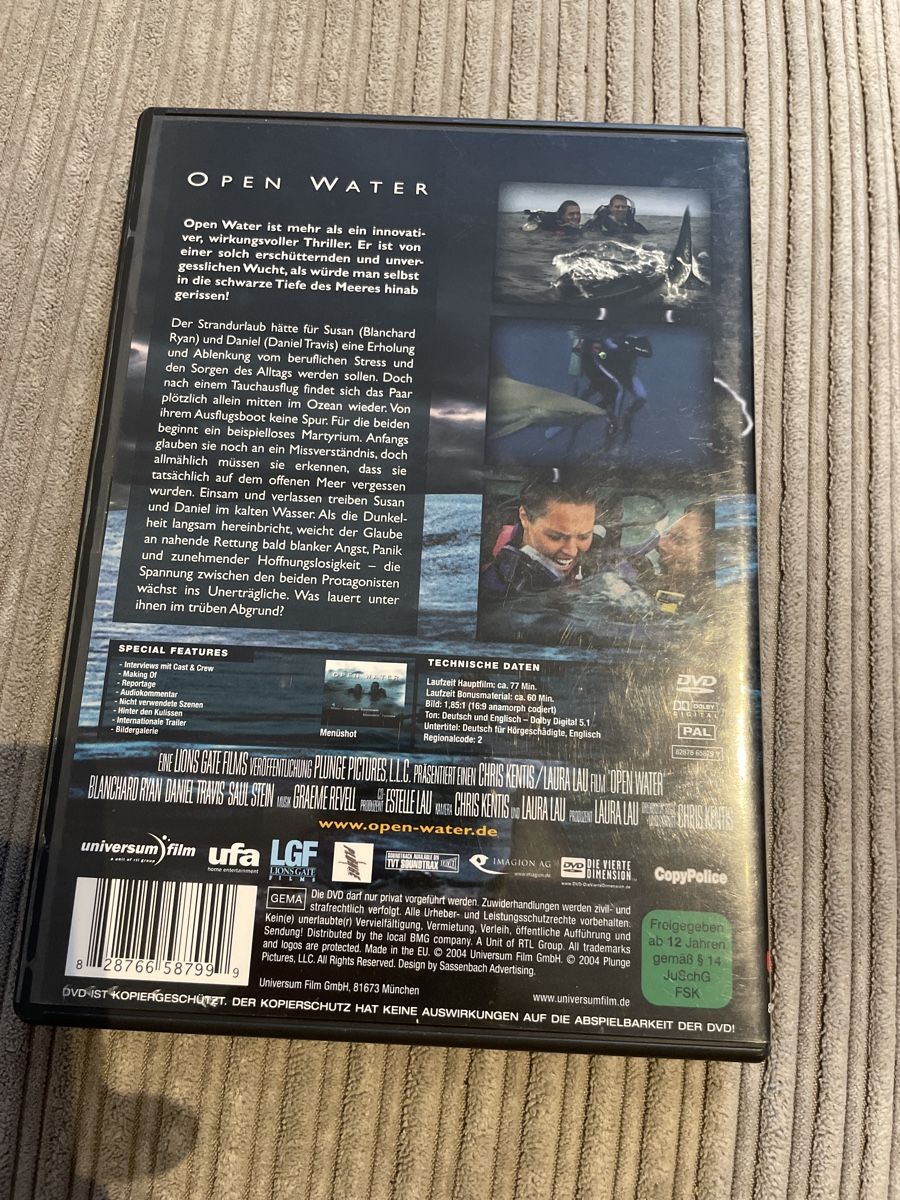 Tutti i DVDs: Open Water DVD - Hochspannender Thriller! – Usato da Sargans venduto da Didis 1