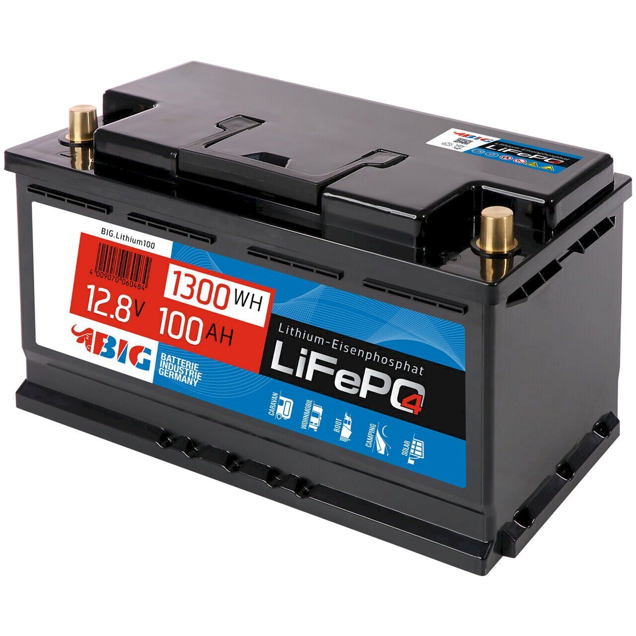Batterie: BIG Professional LiFePO4 12V 100Ah – Nuovo e nell'imballaggio originale da Bottighofen venduto da zaap 1