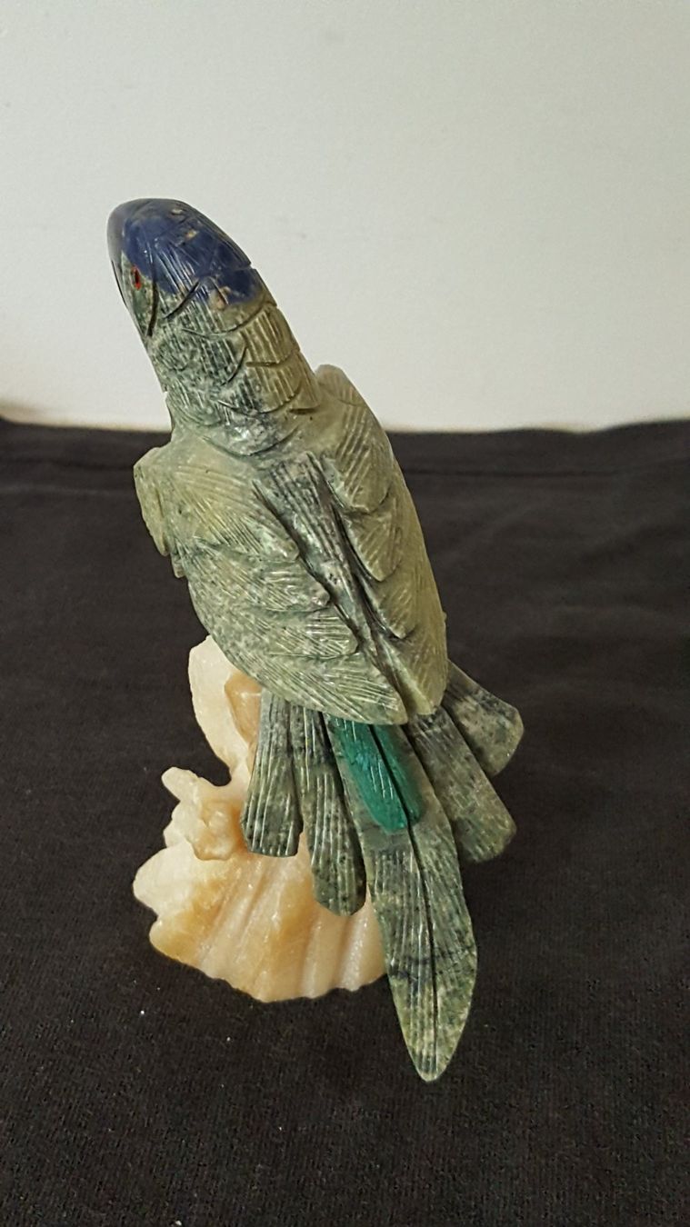Statuette: Vintage Mid Century Edelstein Papagei – Usato da Wil SG venduto da die-wohnung 2