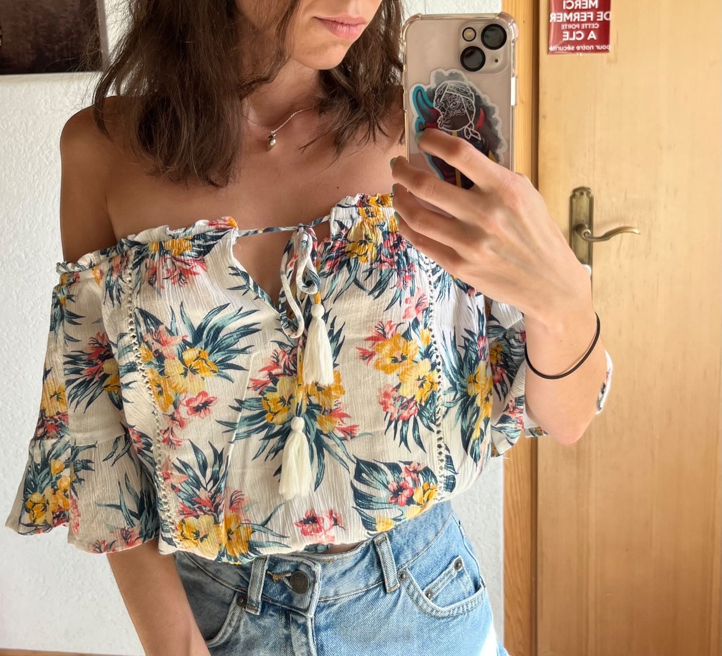 Tally Weijl Top: Haut bohème à motif fleuri tropical – Nuovo (secondo la descrizione) da Ardon venduto da chl_j2df