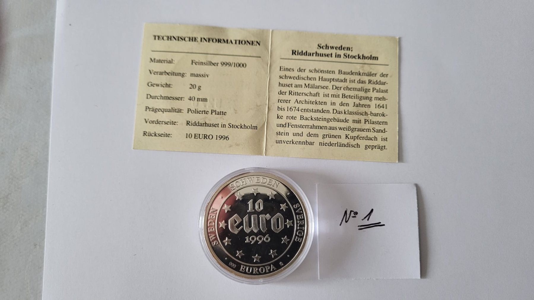 Medaglie: Pièce de 10 Euro Suède – Nuovo (secondo la descrizione) da Chamoson venduto da Mauritius1 1