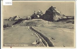 Stoos - Kapelle mit den Mythen im Winter