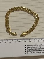 Joli bracelet plaqué or jaune unisexe 18,5 cm neuf