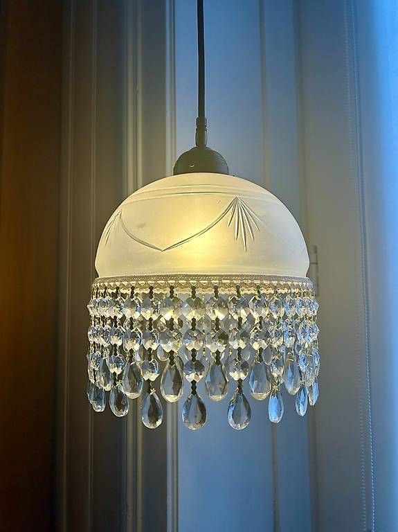 Kronleuchter & Deckenlampen: Kristall-Lampe UNIKAT / mit Handschliff-Schirm – Gebraucht aus St. Gallen von matasurf 1