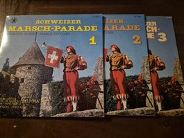 Schweizer Marsch-Parade 1-3 Schallplatten gute Zustände