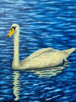 Schwan (Öl auf Leinwand) Nr. 182