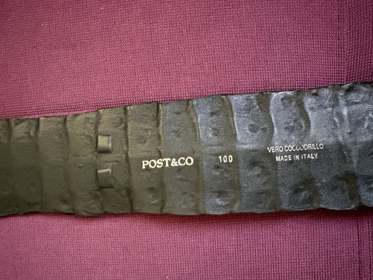 Cinture: POST&CO Gürtel aus echtem Krokodilleder – Nuovo (secondo la descrizione) da Riehen venduto da nat_qzp7 4