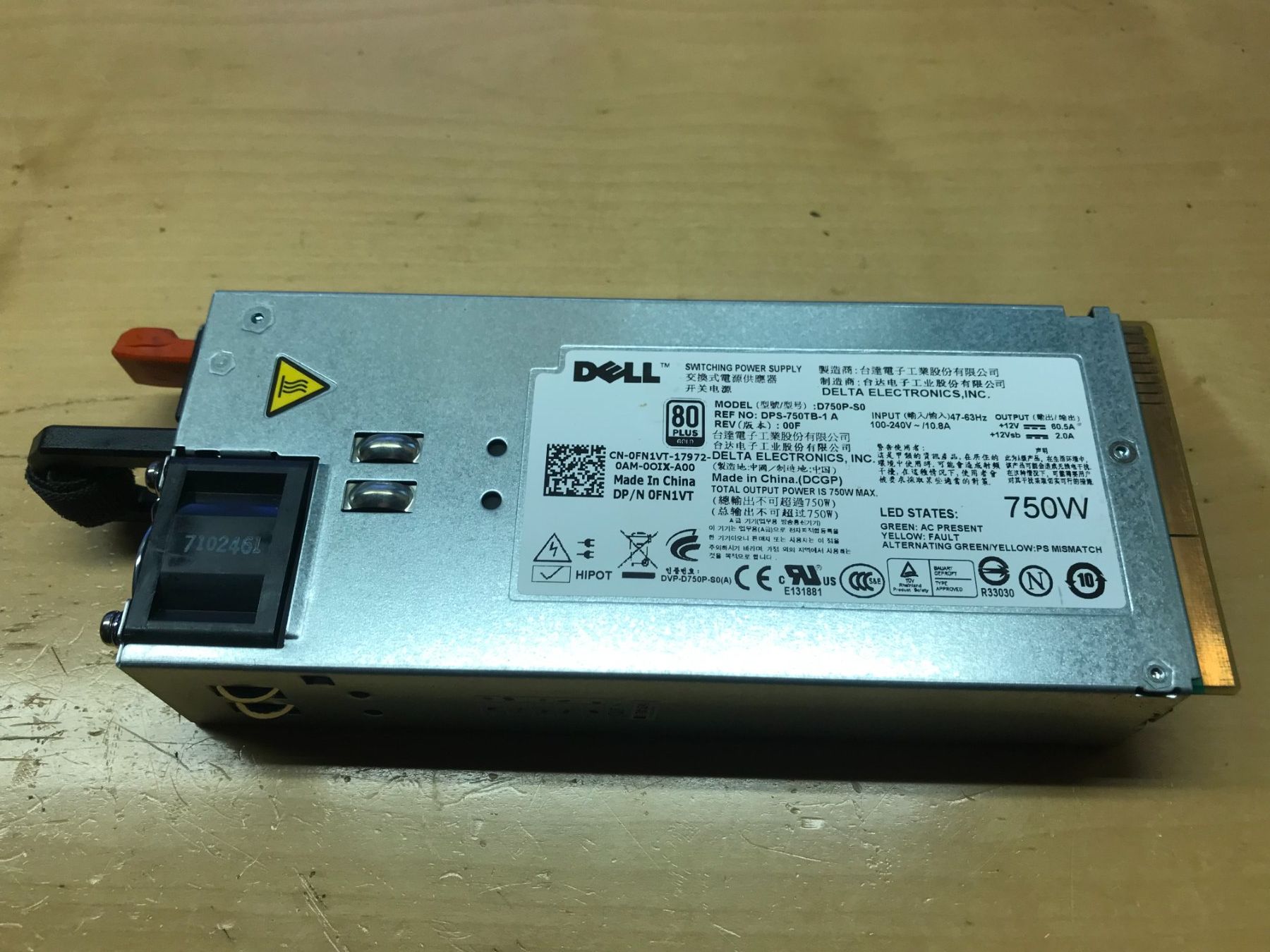 Dell Server: Dell DPS-D750TB-1 A 750W Netzteil – Gebraucht aus Allschwil von Rvogt