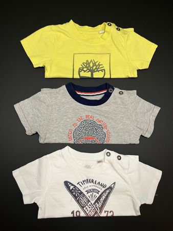 3 Timberland T-Shirts – Gr. 71 (9 Monate)