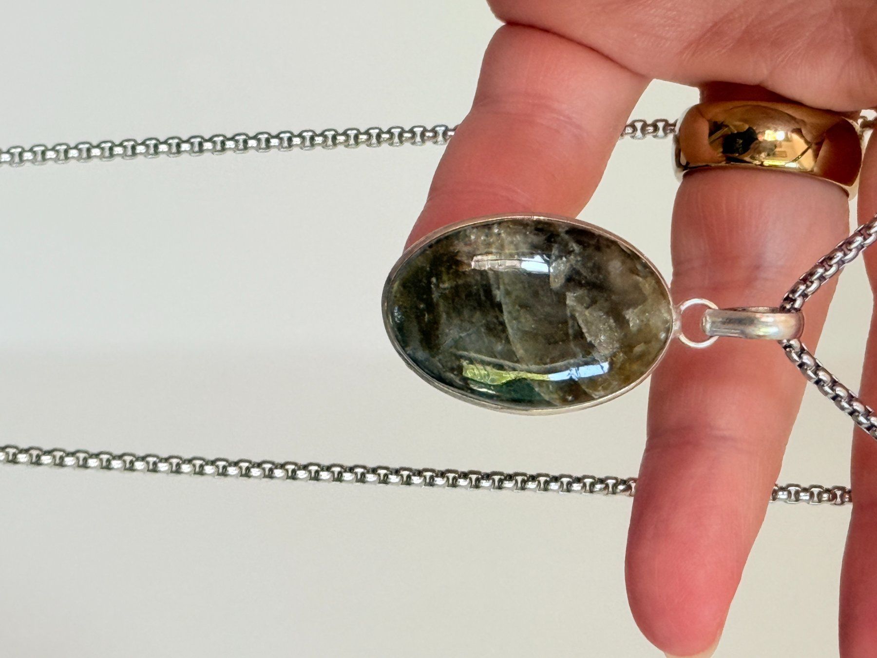 Catenine: Collier avec pendentif en pierre naturelle labradorite – Nuovo e nell'imballaggio originale da Genève venduto da AWWA 8