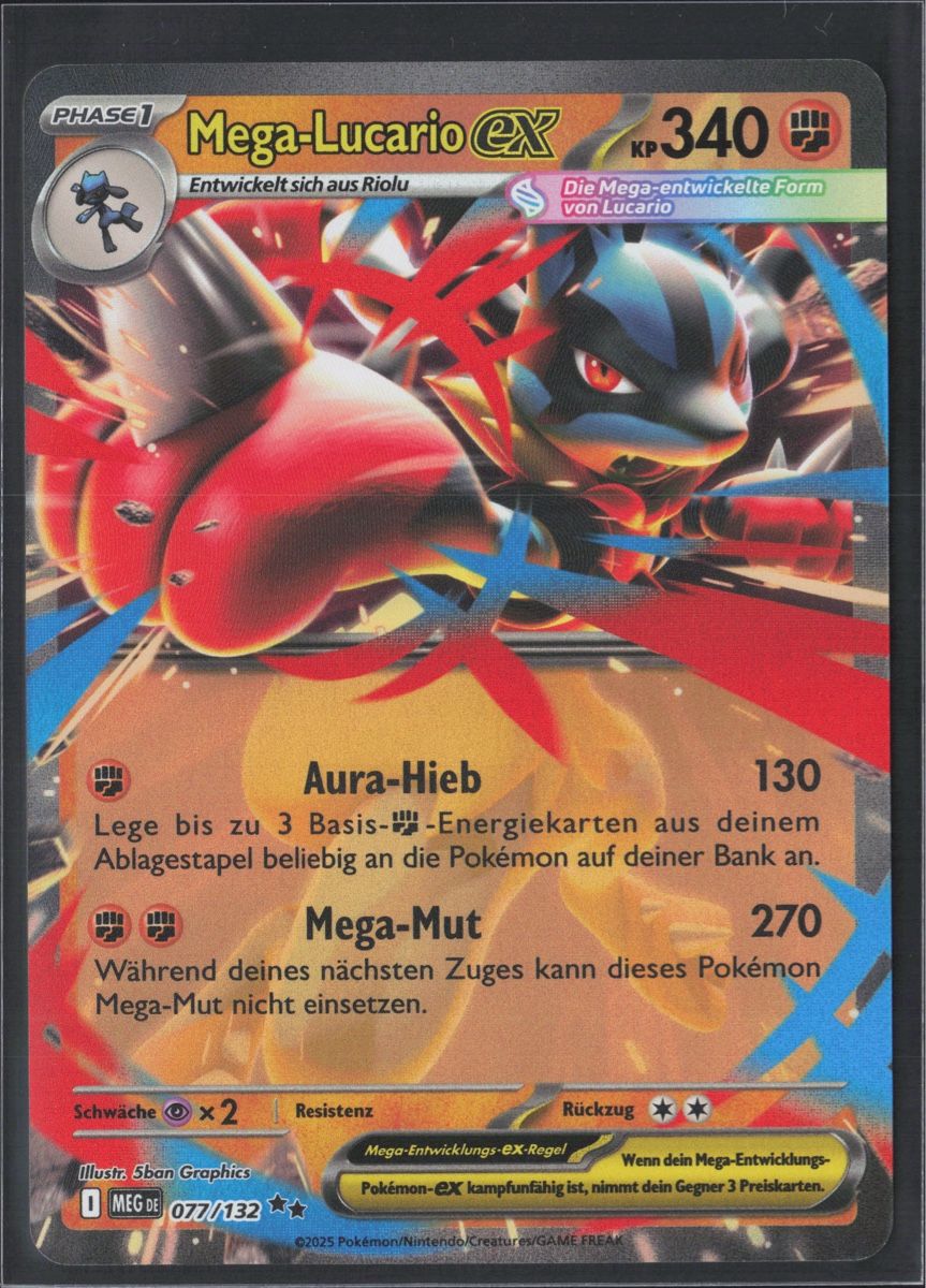Pokémon Carte collezionabili: POKÉMON / Mega Lucario EX / Mega Evolution 🇩🇪 – Usato da Herzogenbuchsee venduto da TCG-High-Quality