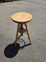 Vintage Holz Hocker / Barhocker mit Gewinde Top Zustand!