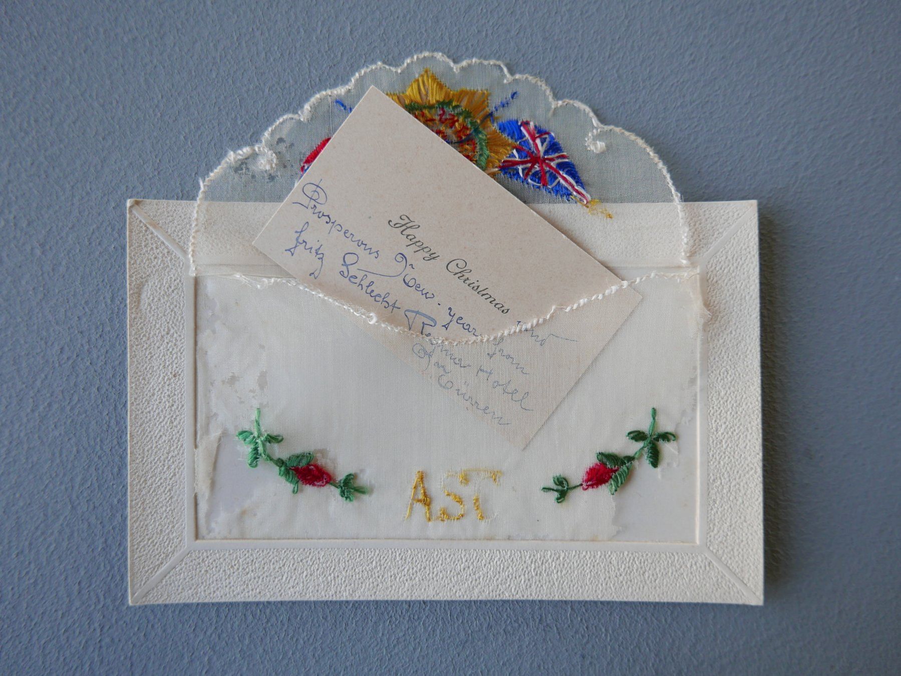 Cartoline postali: ALTE STICKEREI ANSICHTSKARTEN 1. WELTKRIEG GRUSSKARTEN – Usato da Balgach venduto da Zwischenraum 6