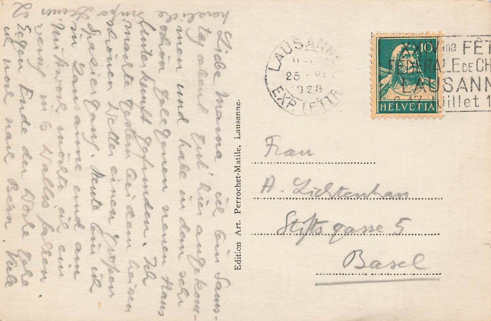 Cartoline postali: La Tour marsens et Cully – Usato da Biasca venduto da Blenio71 1
