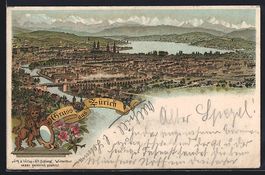 Vorläufer-Lithographie Zürich, 1895, T